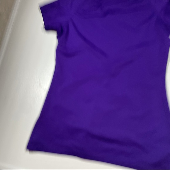 Nike Pro Purple V Neck Short Sleeve Tee T-Shirt Gym Athletic - Picture 7 of 7